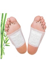 40pcs=2box Bamboo Detox Foot Patch Helping Body Detoxify (20pcs Sticker and Adhesives) Feet Spa Herbal Medical Plaster