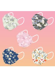 10-300pcs Kn95 Fashion Floral Print Disposable Adult Mask Ce Ffp2 Mask Mascarillas Double Layer Meltblown Protective Mask