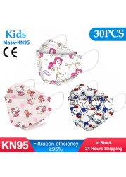 Kn95 أقنعة الاطفال fpp2 المعتمدة قناع للطفل الأسماك المطبوعة الكرتون الفم قناع KN95 Mascarilla Infantil kf94fan ffp2fan Ninos