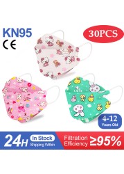 Kn95 أقنعة الاطفال fpp2 المعتمدة قناع للطفل الأسماك المطبوعة الكرتون الفم قناع KN95 Mascarilla Infantil kf94fan ffp2fan Ninos