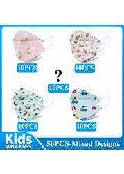 Kn95 أقنعة الاطفال fpp2 المعتمدة قناع للطفل الأسماك المطبوعة الكرتون الفم قناع KN95 Mascarilla Infantil kf94fan ffp2fan Ninos