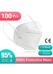 10-100pcs ffp2 Masks Morandi KN95 Masks FFP2 CE Approved Spain Mascarillas FPP2 Black Mask FFP 2 Approved FP2 Face Masks