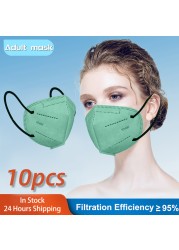 Morandi KN95 Mask ffp2necce 5 Layers FFP 2 Mascarillas FPP2 homology ada KN95 High Quality Mouth Face Mask Health Protection Mask