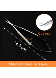 New Eye Microsurgery Instruments 12.5cm Scissors + Needle Holders + Forceps Stainless Steel Surgical Tool