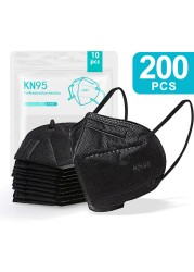 5-200pcs KN95 Mask 5 Layers Filter CE FFP2 Mascarillas ffp2masken Mouth Protective Reusable Face Masks Respirator Mask