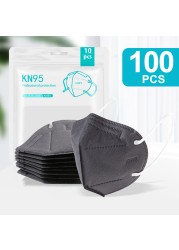 5-200pcs KN95 Mask 5 Layers Filter CE FFP2 Mascarillas ffp2masken Mouth Protective Reusable Face Masks Respirator Mask