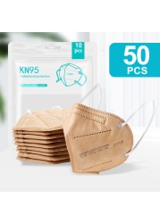 5-200pcs KN95 Mask 5 Layers Filter CE FFP2 Mascarillas ffp2masken Mouth Protective Reusable Face Masks Respirator Mask