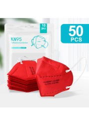 5-200pcs KN95 Mask 5 Layers Filter CE FFP2 Mascarillas ffp2masken Mouth Protective Reusable Face Masks Respirator Mask