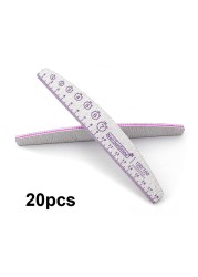 20/30/50/75/84pcs Gray Professional Nail Files 80 100 150 180 240 320 Nail Art Tools Clock Marker Mark Pattern