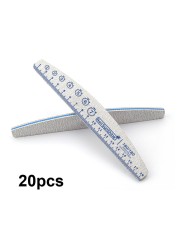 20/30/50/75/84pcs Gray Professional Nail Files 80 100 150 180 240 320 Nail Art Tools Clock Marker Mark Pattern