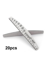 20/30/50/75/84pcs Gray Professional Nail Files 80 100 150 180 240 320 Nail Art Tools Clock Marker Mark Pattern