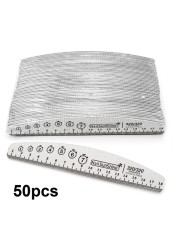 20/30/50/75/84pcs Gray Professional Nail Files 80 100 150 180 240 320 Nail Art Tools Clock Marker Mark Pattern