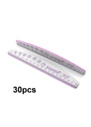 20/30/50/75/84pcs Gray Professional Nail Files 80 100 150 180 240 320 Nail Art Tools Clock Marker Mark Pattern