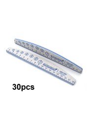 20/30/50/75/84pcs Gray Professional Nail Files 80 100 150 180 240 320 Nail Art Tools Clock Marker Mark Pattern