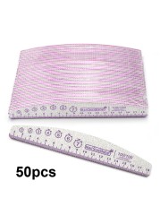 20/30/50/75/84pcs Gray Professional Nail Files 80 100 150 180 240 320 Nail Art Tools Clock Marker Mark Pattern