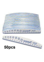 20/30/50/75/84pcs Gray Professional Nail Files 80 100 150 180 240 320 Nail Art Tools Clock Marker Mark Pattern