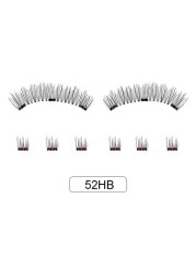 1 Pair Magnetic False Eyelashes with 2/3 Magnets 3D Mink False Eyelashes with Tweezers Full Makeup Kit False Eyelashes Strip Extension Supplies