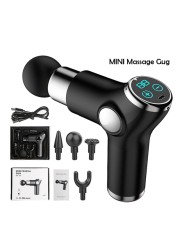 FORDK Muscle Massage Gun Mini Pocket 32 ​​Speed ​​Vibration Electric Back Neck Massager Gun for Body Deep Relief Pain Massage Pistol