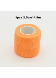 1pc Disposable Self-adhesive Colorful Latex Medical Wrap Athletic Tape To Handle Tightening Tube Of Tattoo Accessories