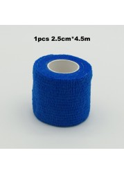 1pc Disposable Self-adhesive Colorful Latex Medical Wrap Athletic Tape To Handle Tightening Tube Of Tattoo Accessories