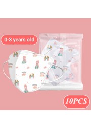 Children KN95 Mouth Mask 4 Layer Respirator Face Mask Cartoon Printed Reusable Anti Virus Masks Kids N95 Mascarillas fpp2 Ninos