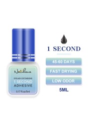 NATUHANA 5ml 1sec Fast Drying Strong False Eye Lash Extension Glue Adhesive Retention 5-7 Weeks Low Smell Mink Eyelash Glue