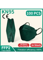 FFP2 قناع السمك KN95 Mascarillas FPP2 المثليين Europa 4 طبقات الكبار ffp2قناع FP2 المثلية FFP3 Masken FFP 2