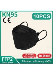 FFP2 قناع السمك KN95 Mascarillas FPP2 المثليين Europa 4 طبقات الكبار ffp2قناع FP2 المثلية FFP3 Masken FFP 2