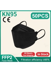 FFP2 قناع السمك KN95 Mascarillas FPP2 المثليين Europa 4 طبقات الكبار ffp2قناع FP2 المثلية FFP3 Masken FFP 2