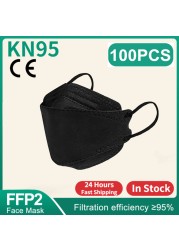 FFP2 قناع السمك KN95 Mascarillas FPP2 المثليين Europa 4 طبقات الكبار ffp2قناع FP2 المثلية FFP3 Masken FFP 2