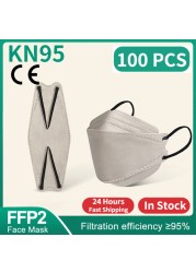 FFP2 قناع السمك KN95 Mascarillas FPP2 المثليين Europa 4 طبقات الكبار ffp2قناع FP2 المثلية FFP3 Masken FFP 2