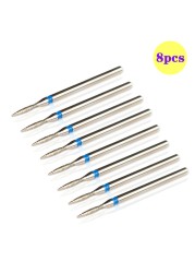 8pcs Diamond Milling Cutter for Manicure Set Nail Drill Bits Accessories Nozzles for Manicure Cutters Pedicure Sanding Nail File