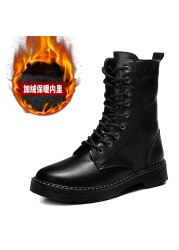 Ankle Boots Men 2020 Spring And Autumn Fashion Casual Shoes Male Punk Style Shoe Men Lace-up Casual Sneakers Motorcycle Unisex