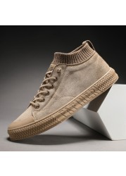 Men's Casual Leather Sneakers Thick Sole Warm Daily Shoes 2019 New Autumn/Winter Collection