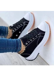 Women's Shoes 2022 New Style Canvas Shoes High Quality Sneakers Ladies Flat Lace Up Adult Zapatillas Mujer Chaussure Femme