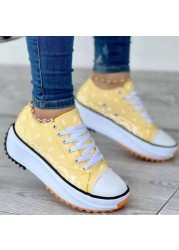 Women's Shoes 2022 New Style Canvas Shoes High Quality Sneakers Ladies Flat Lace Up Adult Zapatillas Mujer Chaussure Femme