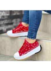 Women's Shoes 2022 New Style Canvas Shoes High Quality Sneakers Ladies Flat Lace Up Adult Zapatillas Mujer Chaussure Femme