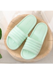 Women Summer Shoes Bathroom Slippers Lovers Sandals Indoor Fashion Home Slippers Non-slip Floor Casual Toilet Slippers Dropship