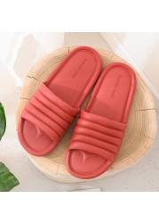 Women Men Unisex Summer Non-slip Slippers Shoes Bathroom Slippers Lovers Sandals Indoor Fashion Home Slippers Floor Flip Flops