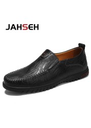 Genuine Leather Men Luxury Shoes Brand Hollow Casual Slip On Formal Loafers Men Moccasins Italian Black Male Driving Shoes