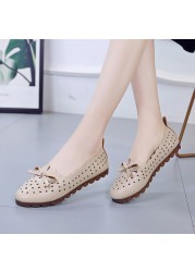 2022 Spring New Summer White Sneakers Women Mesh Flat Shoes Nurse Flats Shoes Casual Ballet Shoes Women 40