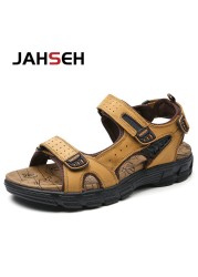 Classic Brand Mens Sandals Summer Genuine Leather Sandals Men Outdoor Lightweight Sandal Holiday Fashion Shoes For Men