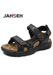 Classic Brand Mens Sandals Summer Genuine Leather Sandals Men Outdoor Lightweight Sandal Holiday Fashion Shoes For Men