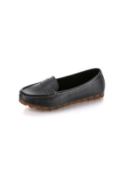 Women Genuine Leather Flats Spring Summer Breathable Comfortable Casual Shoes Femme Loafers Ladies Flat Shoes Nurse