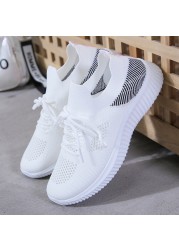 Women Flat Slip On White Shoes Woman Lightweight White Sneakers Women Summer Autumn Casual Sneakers Ladies Female Basket Shoes