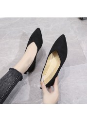 Slip On Women Flats Shoes Candy Color Pointed Toe Female Loafers Large Size Shoes Woman Spring Flock Ladies Ballet Flats