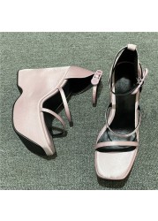 CONASCO Women Sandals Piece High Heels Wedding Party Prom Pumps Female Platforms Summer Casual Shoes Woman Punk Sandals