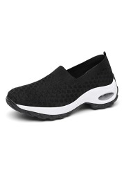 Ladies Breathable Lazy Shoes Comfortable Air Cushion Shock Absorbing Sneaker Outdoor Casual Shoes