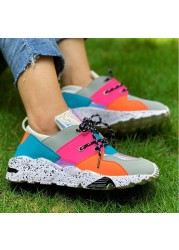 Women Spring Autumn Thick Sole Sneakers Woman Height Increasing Shoes Platform Sneakers Big Size 35-43 Female Sneakers