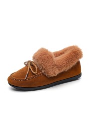 Winter Warm Brand Women Flat Sneakers Winter Plush Fur Female Loafers Faux Fur Female Casual Shoes Flats